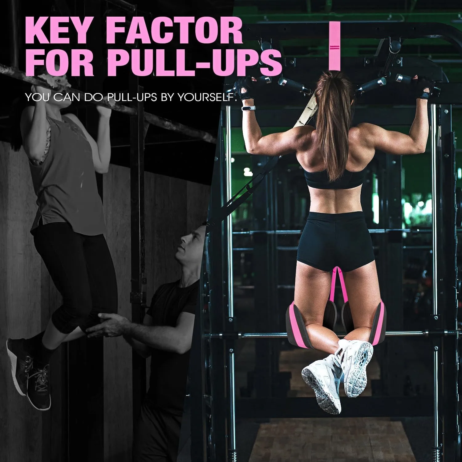 Adjustable Heavy Duty Pull Up Assist Equipment with 4 Assistance Bands - Resistance Bands for Pull Up Bar Workout - Home Gym Fitness Exercise Strength Training