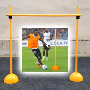 Agility Hurdles Soccer Training Agility Poles, Multi-Function Athletic Speed Hurdles for Athlete/Coach, Portable Sports Team Agility Obstacles Pole, Easy to Install(100cm/39in/3.3ft)
