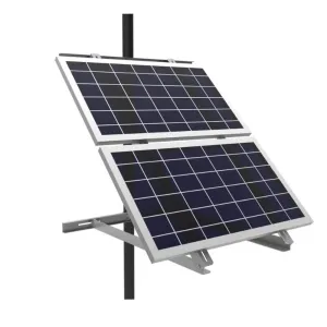 Aims Adjustable Solar Side Pole Mount Brackets - Fits 2 Panels