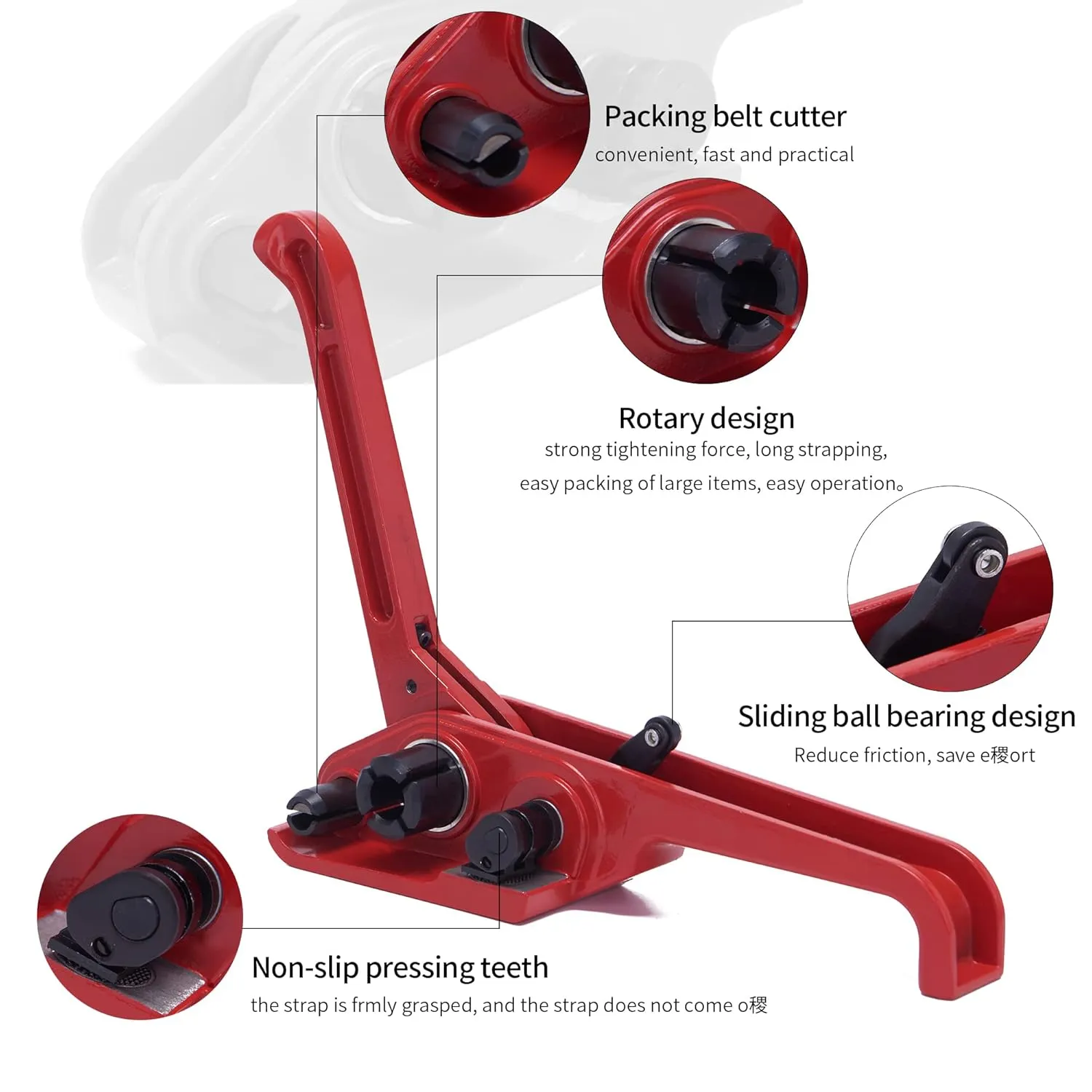 All-in-One Banding Strapping Kit with Poly Strapping Tensioner, 3200" PP Band, 100 Metal Seals, and Sealer Tools