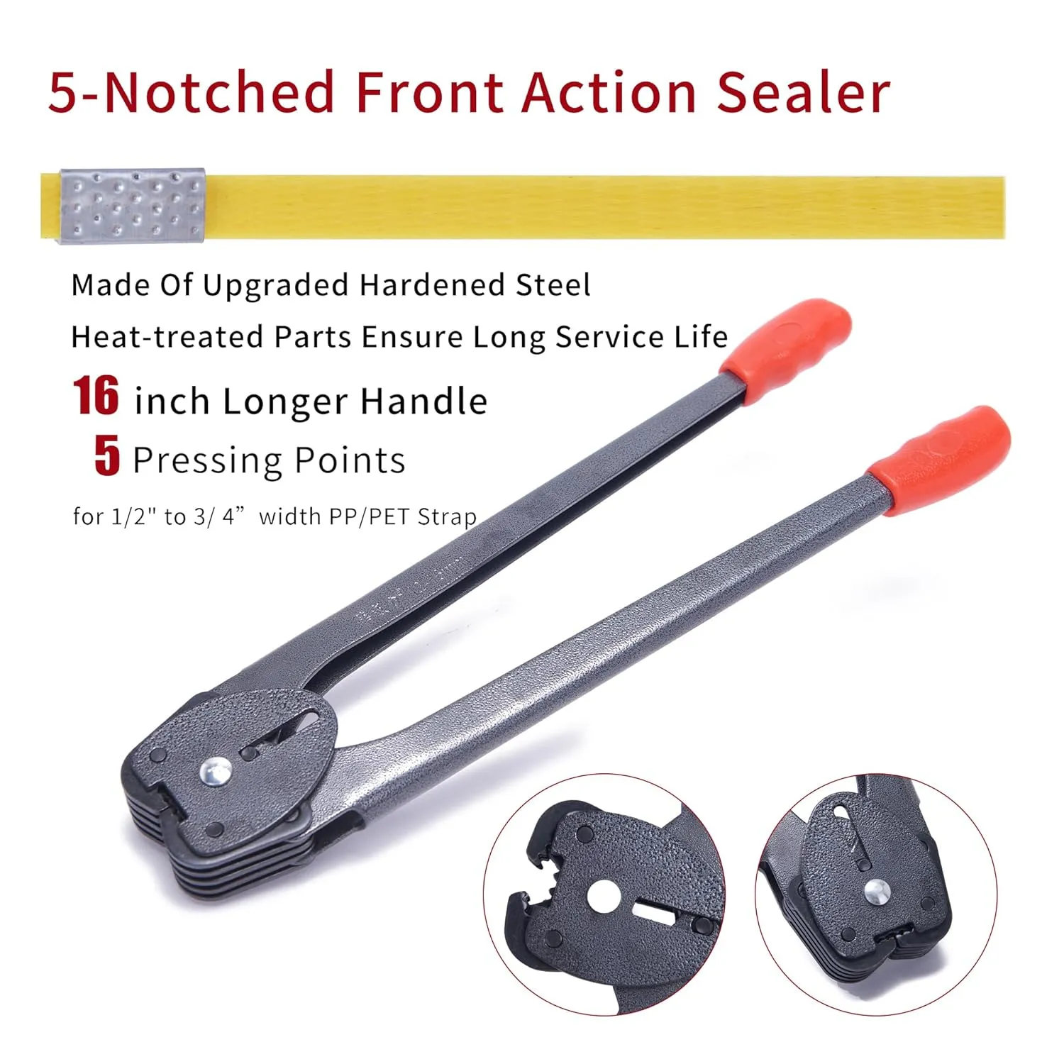 All-in-One Banding Strapping Kit with Poly Strapping Tensioner, 3200" PP Band, 100 Metal Seals, and Sealer Tools
