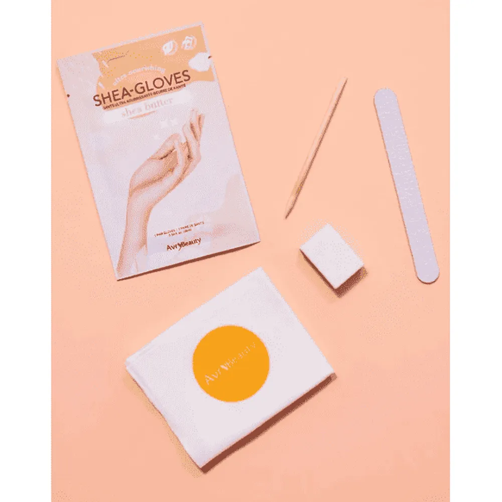 All-In-One Disposable MANI Kit with Shea Butter Gloves