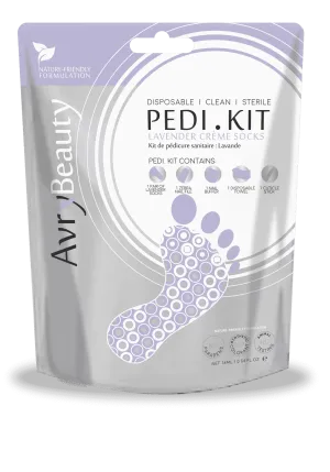 All-In-One  Disposable PEDI Kit with Lavender Socks