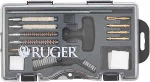 Allen Company Ruger Rimfire .22 Cal Rifle and Handgun Cleaning Kit with Case - Pistol Cleaner - 16-Piece - Gun Accessories for Men and Women,Grey