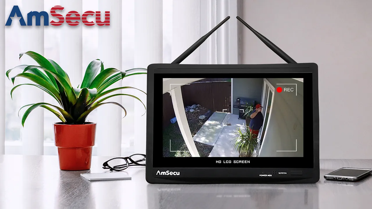 AmSecu 4 Channel WiFi All in ONE Wireless Security System 2TB