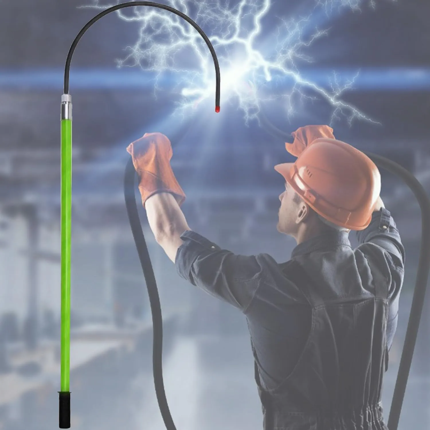 Anti-Electric Shock Rescue Tube，Lifesaving poleHigh Voltage Insulated Security Tools,Insulated Rescue Hook,Electrical Lifeguard Rod Kit,Electrocution Emergency Rescue Pole,Life Hook,Rescue S