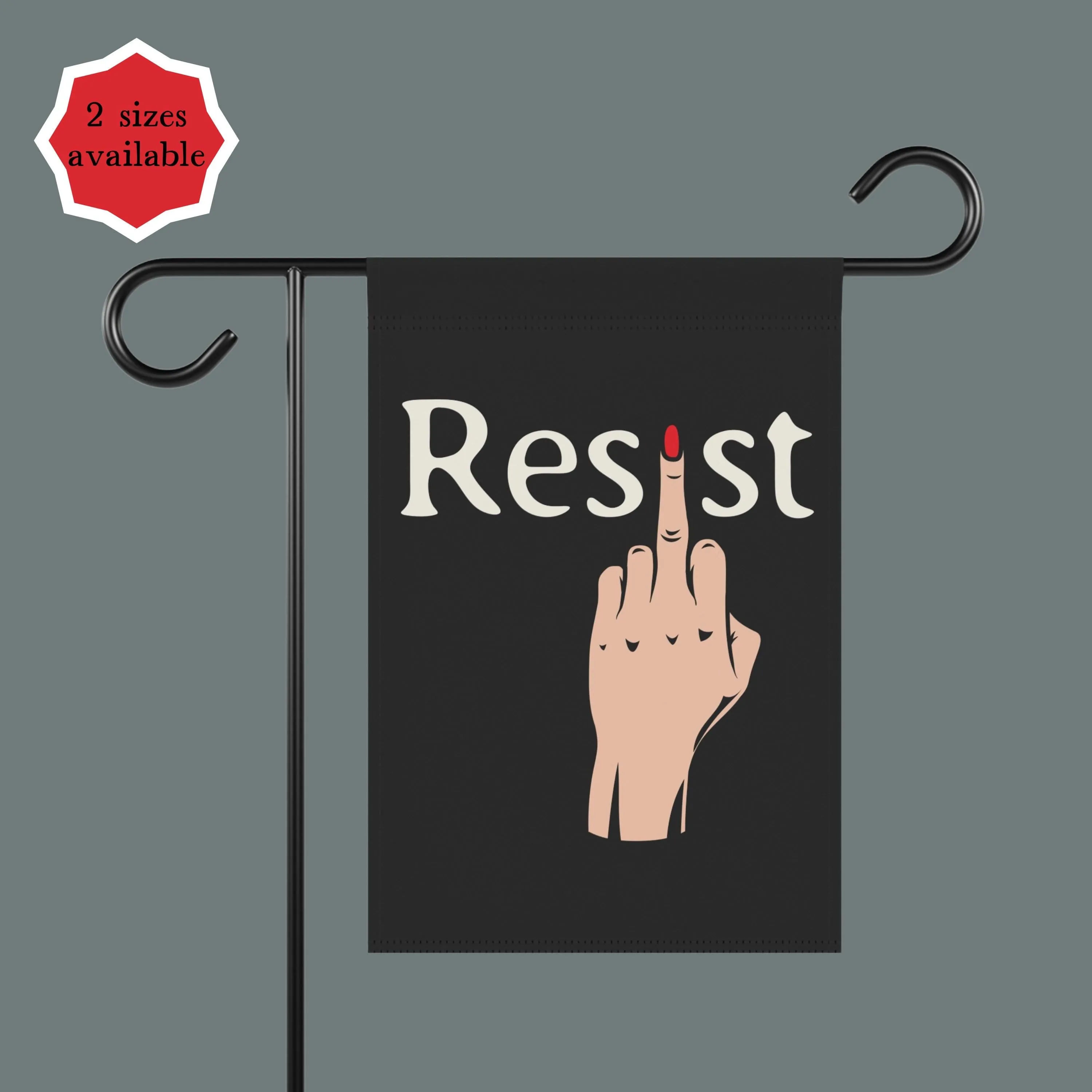 AntiMAGA feminist eating funny Leopards flag, Client-focused service gift sign, yard Fuck banner, Resist merch Anti-trump activist antifascist garden Trump faces Special members discount