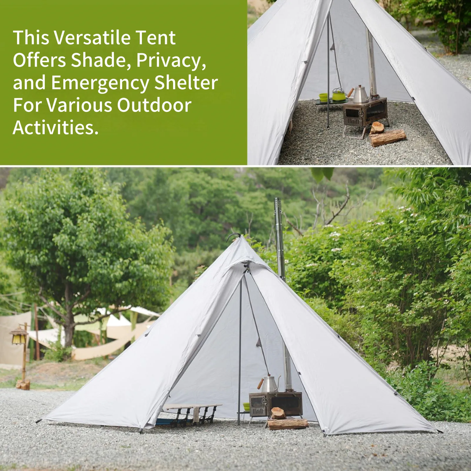 ATEPA BRESCIA 1-Person Ultralight Camping Tent with Stove Jack
