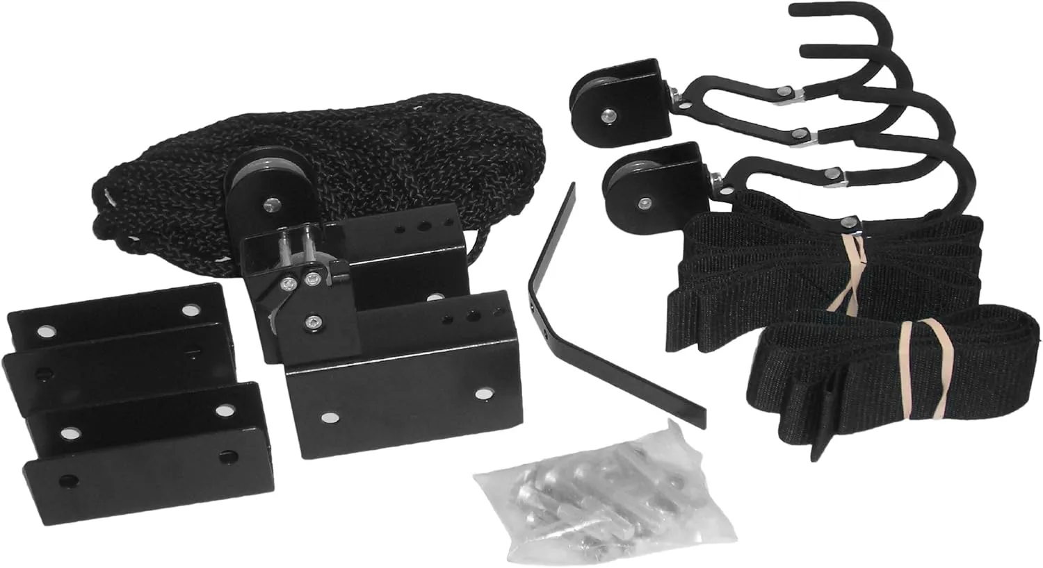 attwood 11953-4 All-In-One Hoist System for Kayaks, Canoes and Bikes, Black Finish