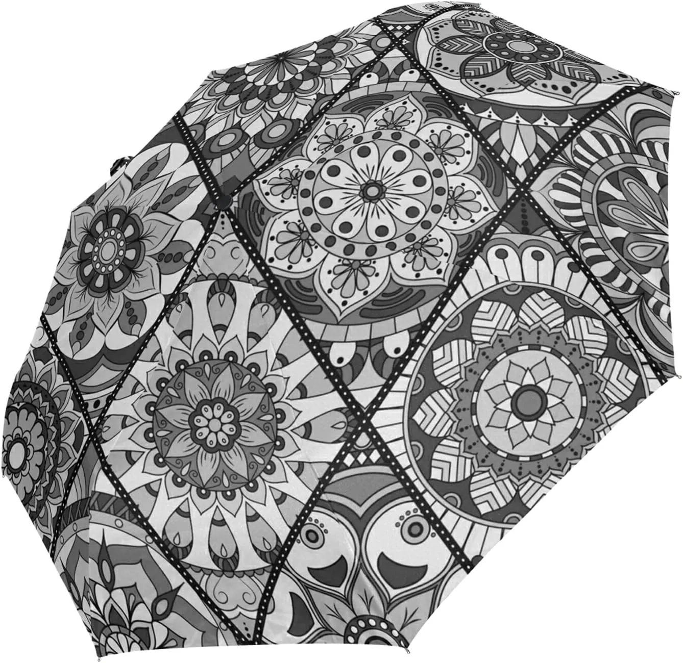 Automatic Folding Umbrella, Portable Strong Travel Rain Umbrella, Auto Open/Close Lightweight Compact Sun Anti-UV Parasol