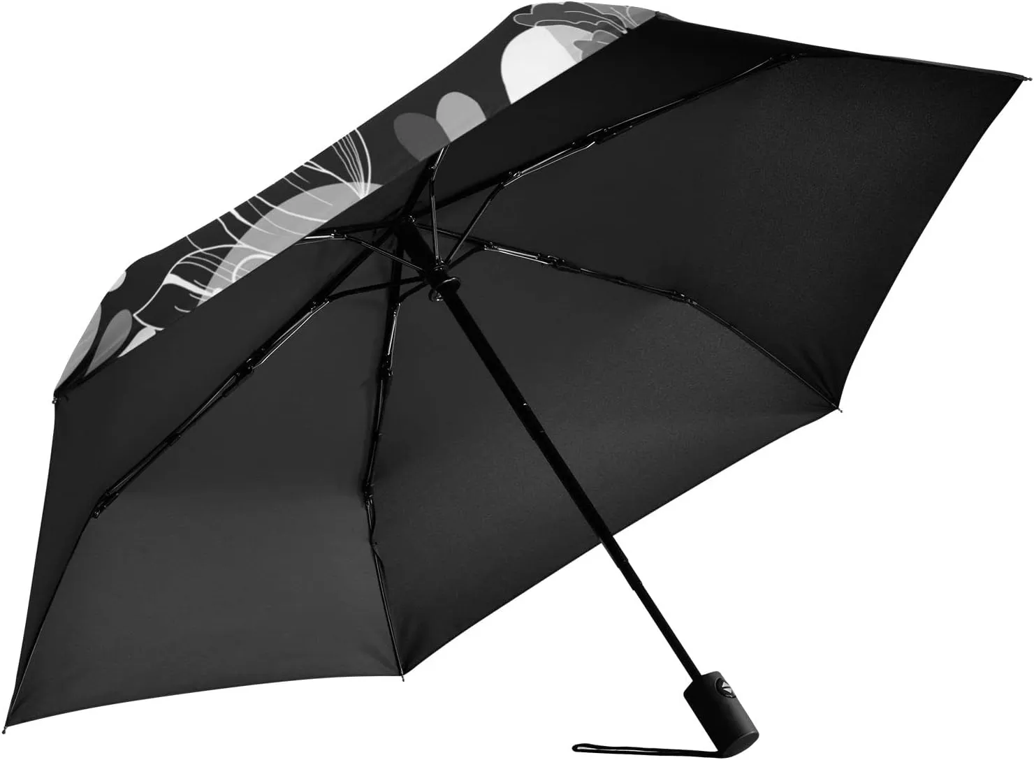 Automatic Lightweight Folding Umbrella, Auto Open/Close Portable Sun Travel Parasol, Compact Anti-UV Strong Rain Umbrella