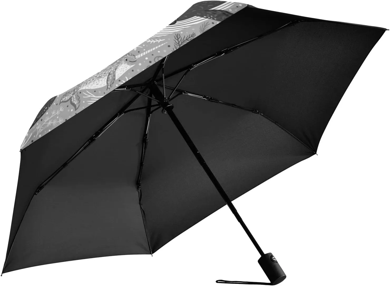 Automatic Lightweight Folding Umbrella, Auto Open/Close Portable Sun Travel Parasol, Compact Anti-UV Strong Rain Umbrella