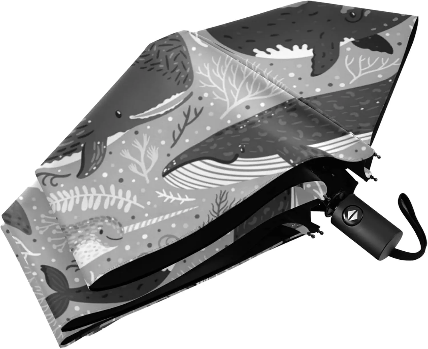 Automatic Lightweight Folding Umbrella, Auto Open/Close Portable Sun Travel Parasol, Compact Anti-UV Strong Rain Umbrella