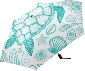 Automatic Lightweight Folding Umbrella, Auto Open/Close Portable Sun Travel Parasol, Compact Anti-UV Strong Rain Umbrella