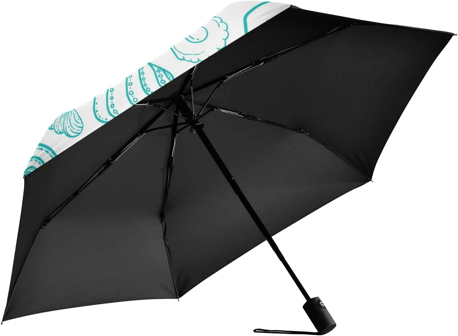 Automatic Lightweight Folding Umbrella, Auto Open/Close Portable Sun Travel Parasol, Compact Anti-UV Strong Rain Umbrella