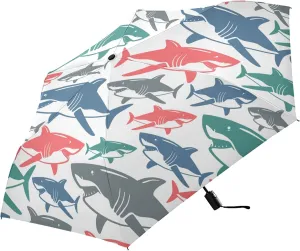 Automatic Lightweight Folding Umbrella, Auto Open/Close Portable Sun Travel Parasol, Compact Anti-UV Strong Rain Umbrella
