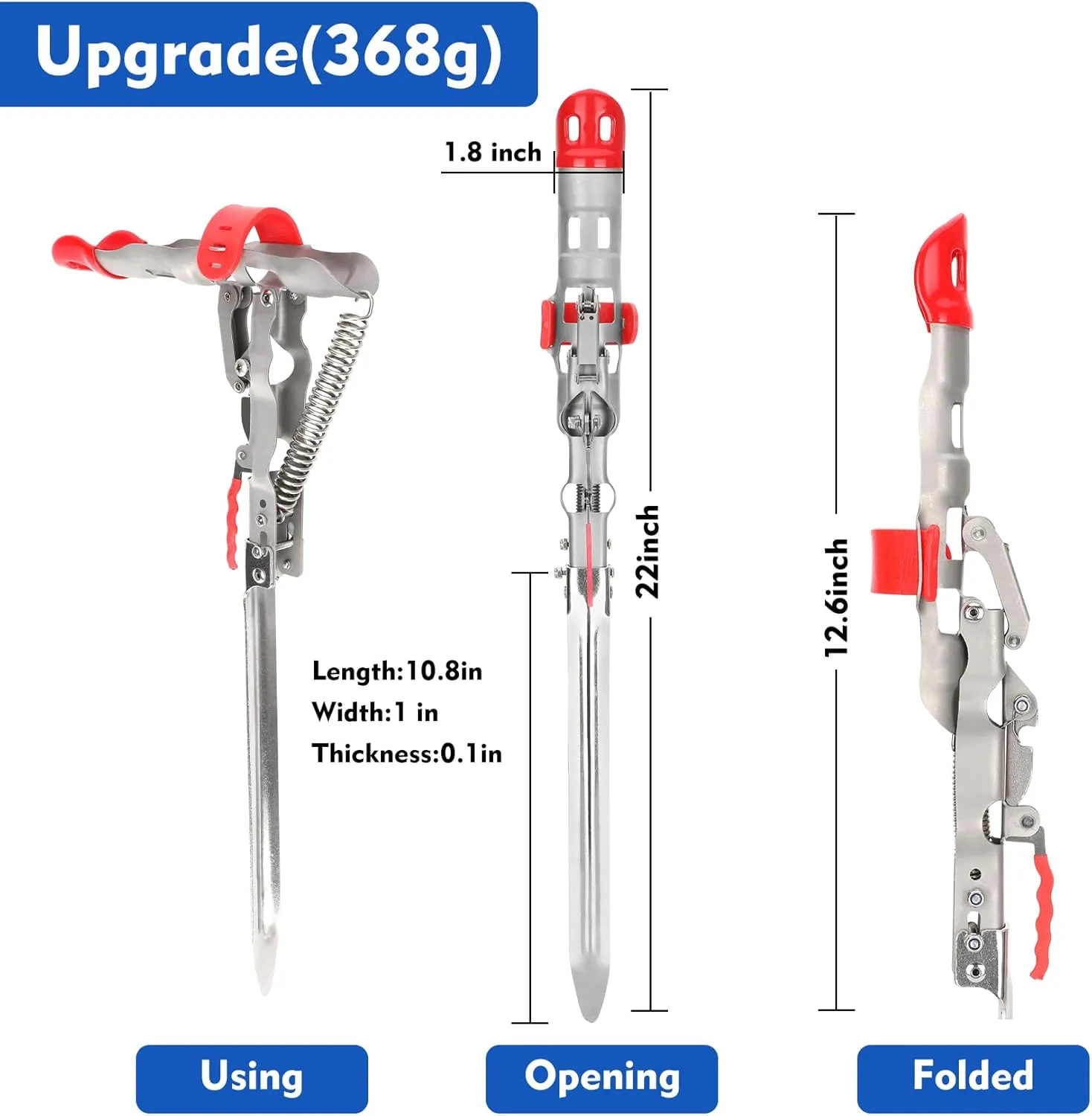 Automatic Spring Fishing Rod Holde, Stainless Steel Folding Rod Stand Ground Support Brackets Have Two Springs, Sensitivity is Adjustable and Works on Bull Sized Bluegill and UP