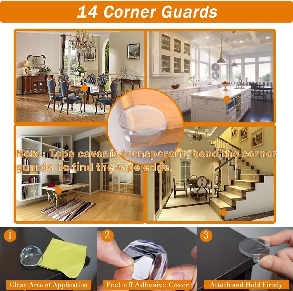 Baby Proof Kit, 58 Packs Baby Proofing Kit Essentials Child Proofing Appliance with Cabinet Locks, Corner Guards and Outlet Covers - All-in-one Super Value Child Proof Kit