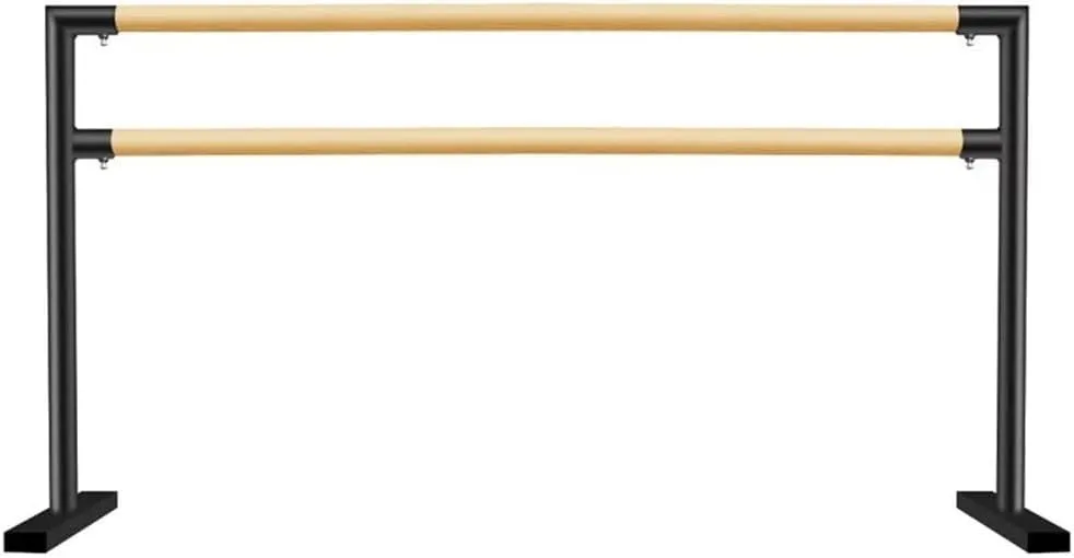 Ballet Barre Household Ballet Rod with Solid Wood Handle, Portable Double-Layer Steel Dance Pole, 3.3-8.2FT, Capable of Supporting 500kg
