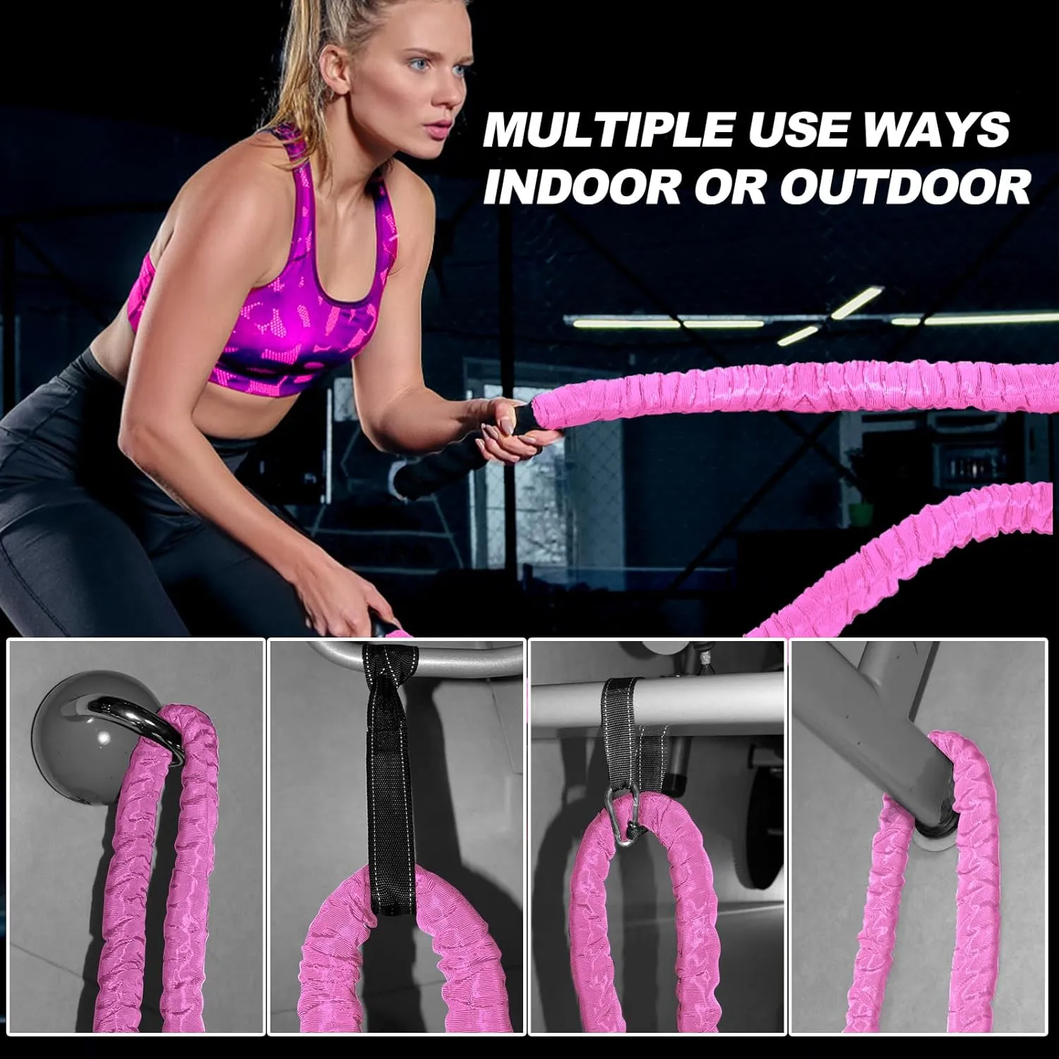 Battle Rope Battle Ropes for Exercise Workout Rope Exercise Rope Battle Ropes for Home Gym Heavy Ropes for Exercise Training Ropes for Working Out Weighted Workout Rope Exercise Workout Equipment