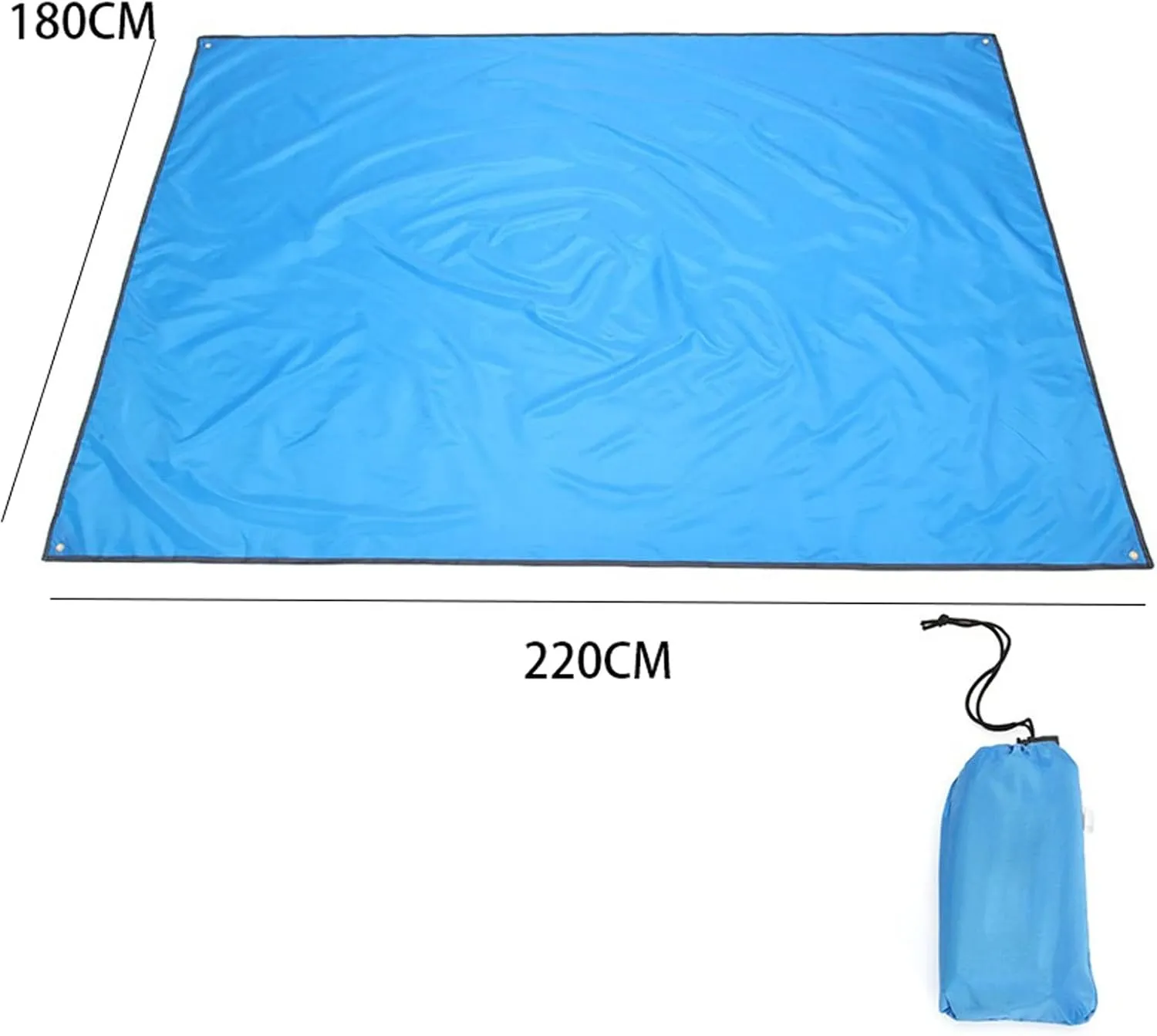 Beach Blankets Outdoor Camping Mat Pad Waterproof Double Sided Picnic Tent Blanket Foldable Beach Mat Ground Sheet Tarp Mats(Army Green)
