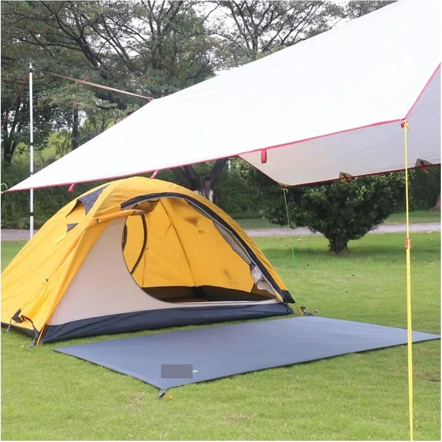 Beach Mat Camping Tarp Thicken Picnic Mat Durable Beach Pad Multifunctional Tent Footprint Sun Canopy Ground Sheet Hiking Fashionable (Color : XL for 4 Person)