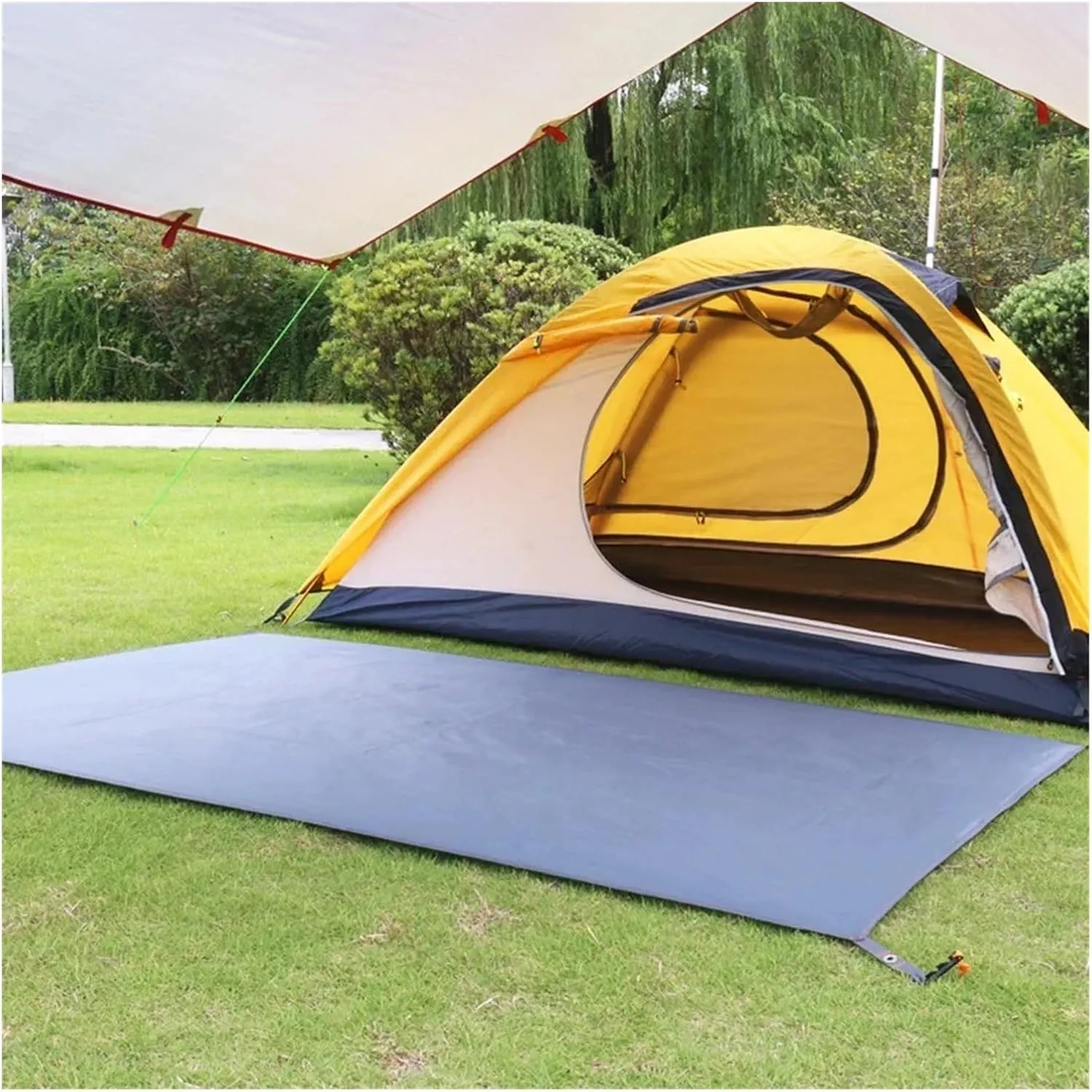 Beach Mat Camping Tarp Thicken Picnic Mat Durable Beach Pad Multifunctional Tent Footprint Sun Canopy Ground Sheet Hiking Fashionable (Color : XL for 4 Person)
