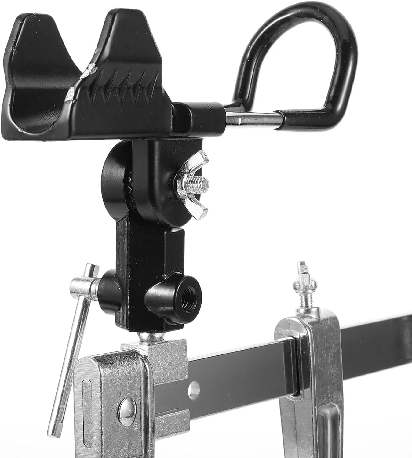 BESPORTBLE Fishing Pole Holder for Boat: 360 Degree Adjustable Fishing Rod Racks Folding Holder with 23cm Large Clamp Opening for Canoe Kayak Marine