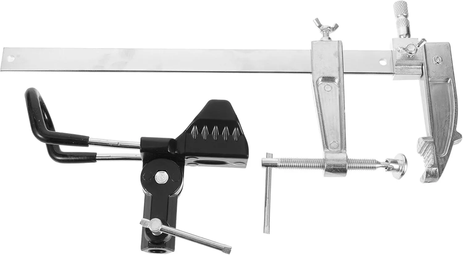 BESPORTBLE Fishing Pole Holder for Boat: 360 Degree Adjustable Fishing Rod Racks Folding Holder with 23cm Large Clamp Opening for Canoe Kayak Marine