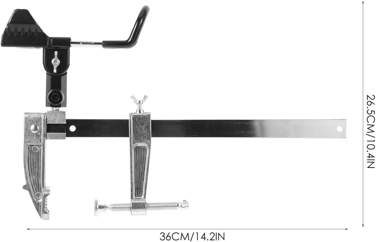 BESPORTBLE Fishing Pole Holder for Boat: 360 Degree Adjustable Fishing Rod Racks Folding Holder with 23cm Large Clamp Opening for Canoe Kayak Marine