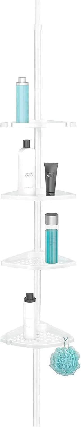 Better Living Products 70040 ULTI-Mate Rust Proof Aluminum Tension Shower Pole Caddy, No Size, White