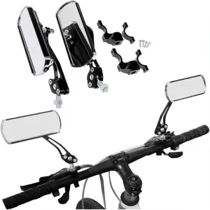 Bike Mirrors, 360°Rotation Adjustable Rotatable Bicycle Cycling Safe Rearview Mirrors HD, Handlebar Mount Universal for Bike Bicycle Scooter Motorcycle