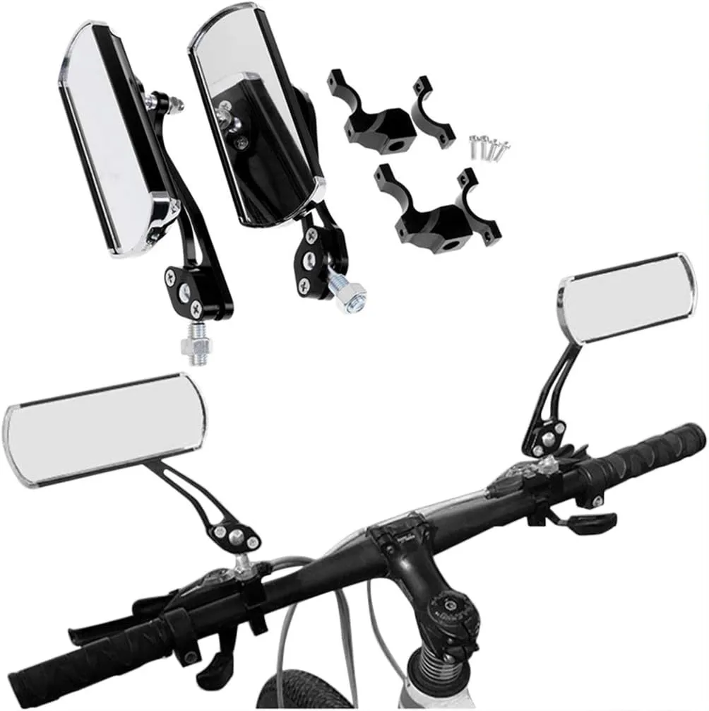 Bike Mirrors, 360°Rotation Adjustable Rotatable Bicycle Cycling Safe Rearview Mirrors HD, Handlebar Mount Universal for Bike Bicycle Scooter Motorcycle