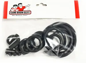 Black Rubber Ring Kit Compatible with Harley Davidson Stern Pinball
