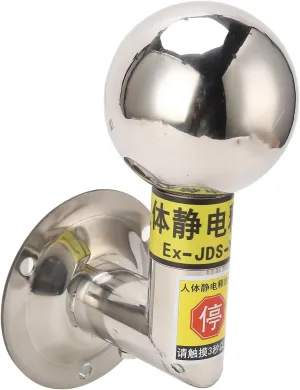 Body Electrostatic Discharge Ball Quick Response Wall Mount Touch Human Body Static Remover L Shape