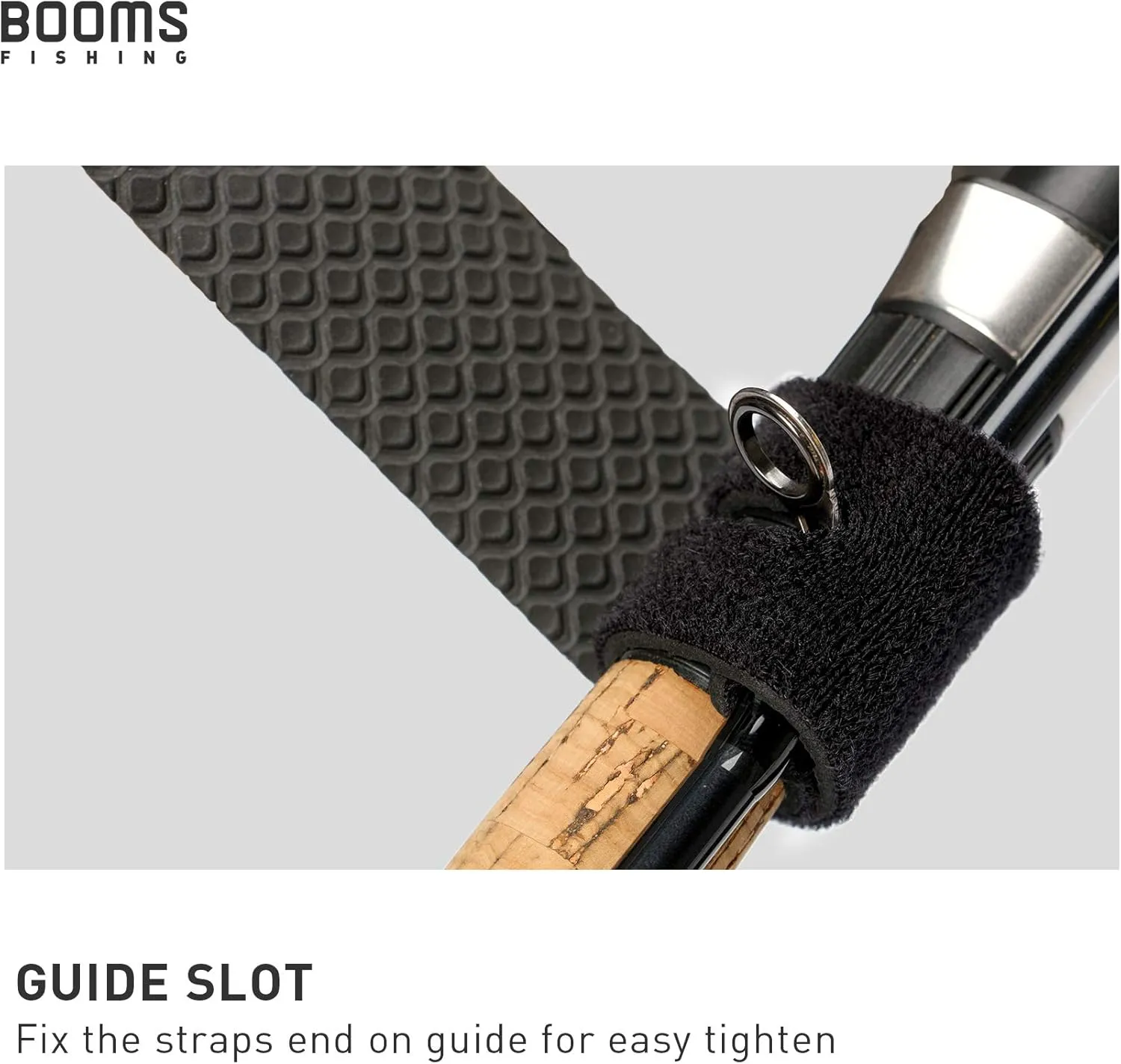 Booms Fishing RS3 Fishing Rod Wrap Pole Straps， Hook & Loop Fishing Rod Belts, Fishing Rod Ties for Casting Rods, Spinning Rods and Fly Rods