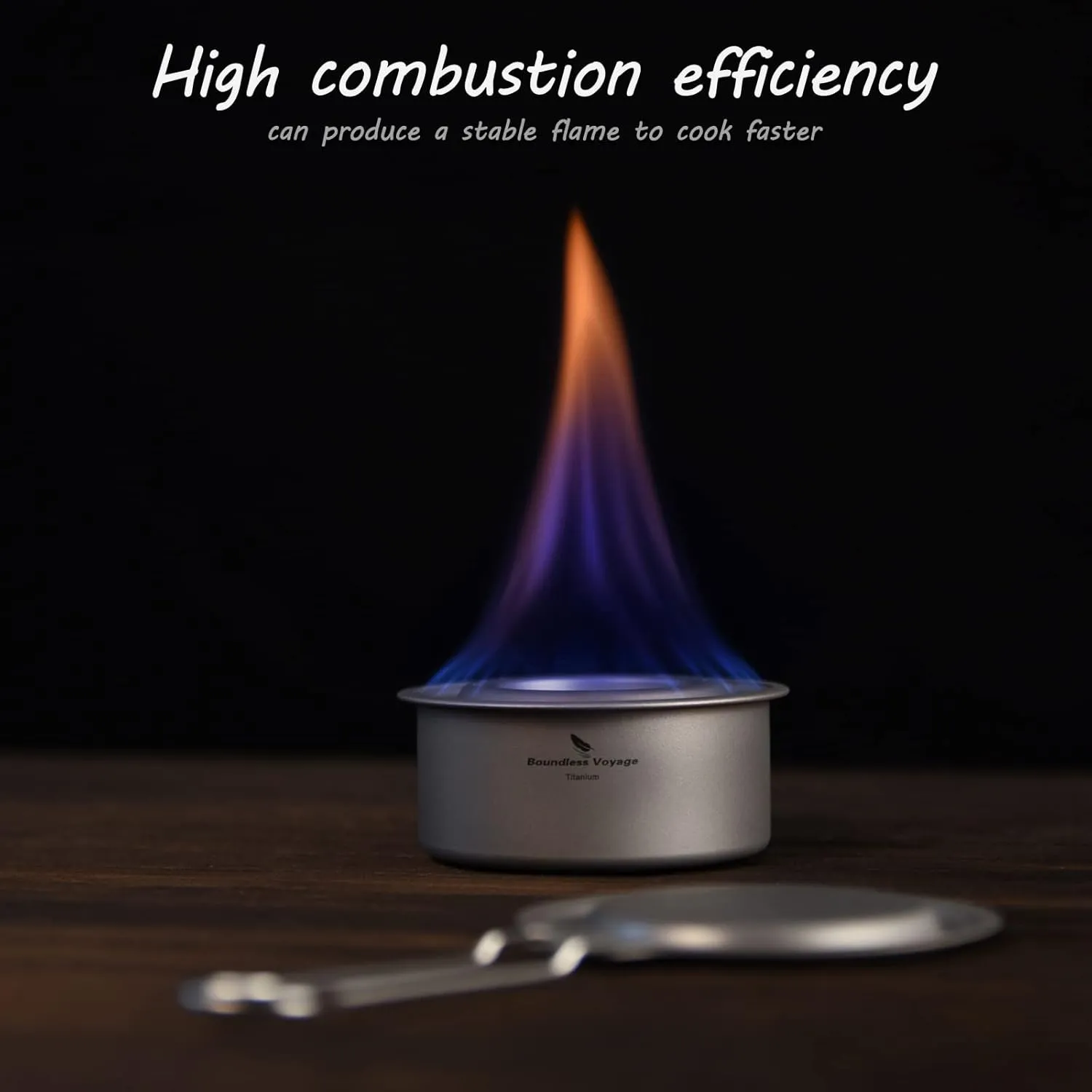 Boundless Voyage Titanium Alcohol Stove Spirit Burner with Fire Cover Outdoor Wood Stove with Stands Brackets Camping Multi-Fuels Ultralight Backpacking Stove (Stove Only)