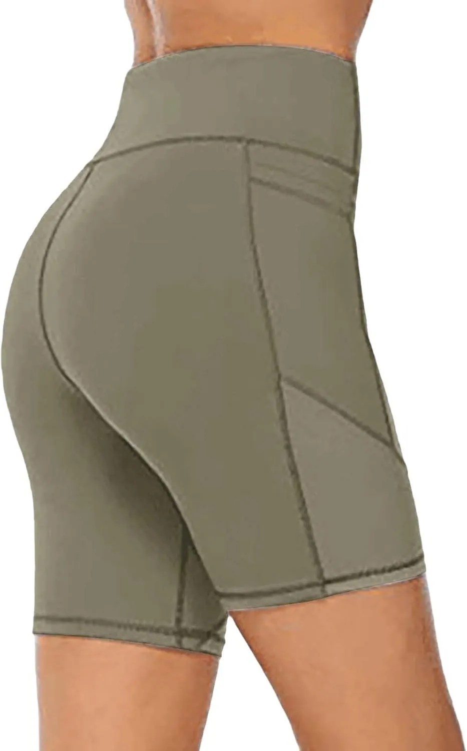 Buttery Soft Shorts Women Butt Lifting Shorts Pockets High Waisted Biker Anti Cellulite Up Gym Yoga Running Sport