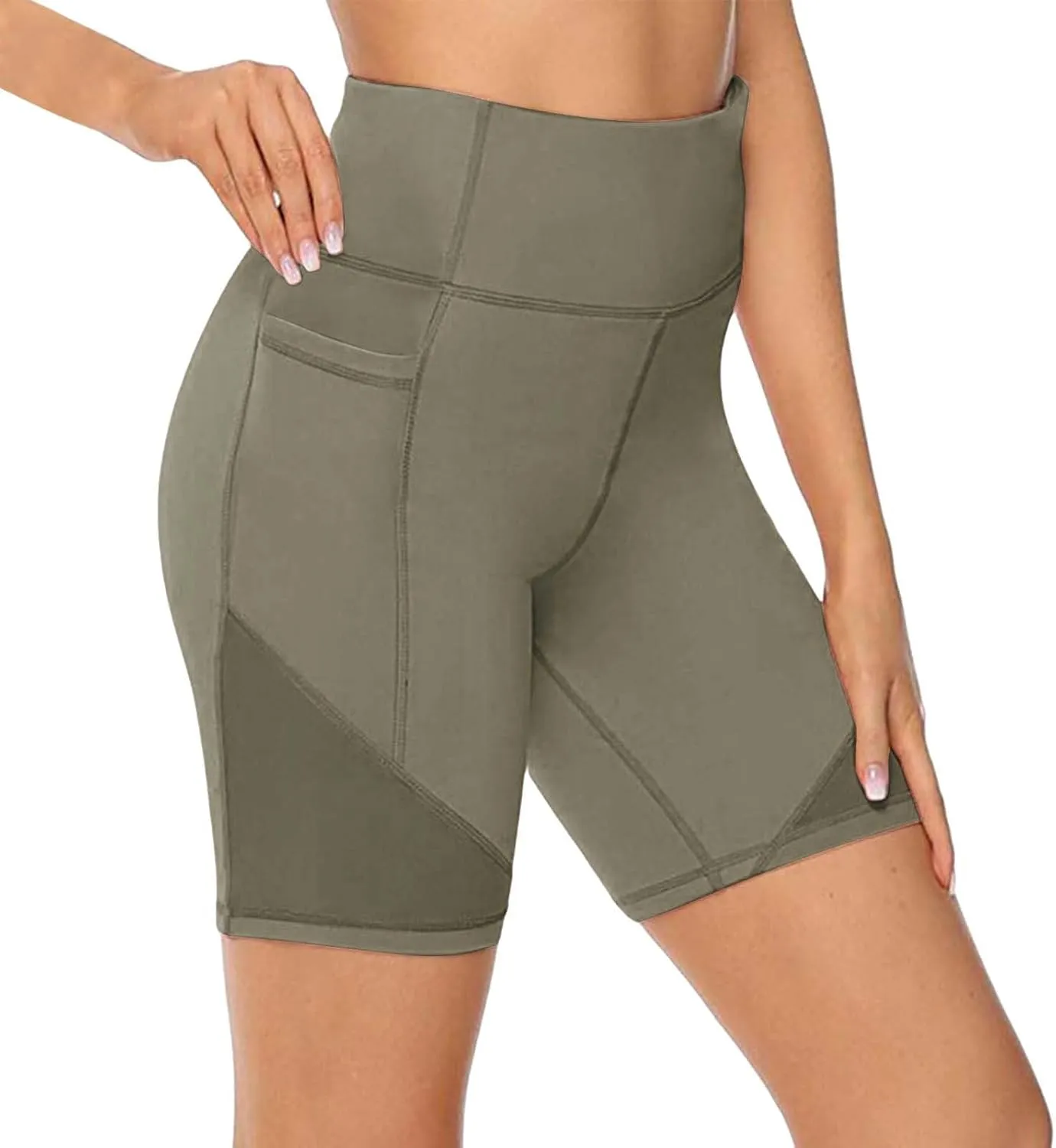 Buttery Soft Shorts Women Butt Lifting Shorts Pockets High Waisted Biker Anti Cellulite Up Gym Yoga Running Sport