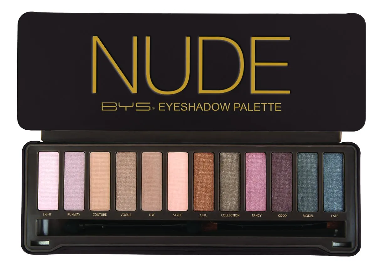 BYS 12 Color Eyeshadow Palette, Nude, 3 Ounce, 1 Count
