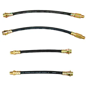 C2 C3 Corvette Rubber Brake Hose 4 Piece Kit Fits: 63 Through 82 Corvettes
