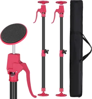 Cabinet Jacks for Installing Cabinets, Adjustable Support Pole 45.3" to 114.2" Premium Steel Support Rod, 3rd Hand Support System for Drywall Jack& Cargo Bars, 265 LB Capacity, 2 PCS