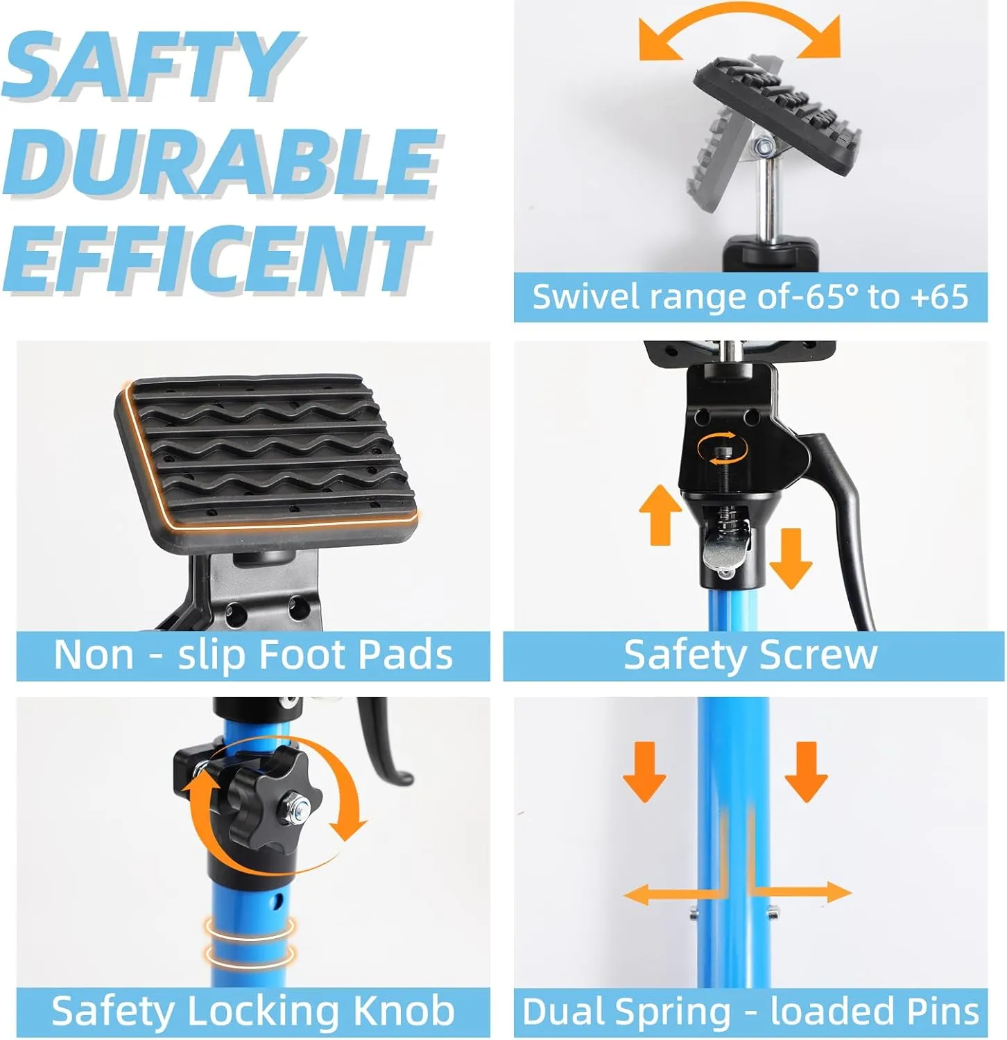 Cabinet Jacks for Installing Cabinets, Heavy Duty Third Hand Support Pole，Drywall Jack,Premium Support Pole,Telescopic Adjustable 3rd Hand Support Pole For Celling Extend from 49.2 to 114.2 inches 1PC