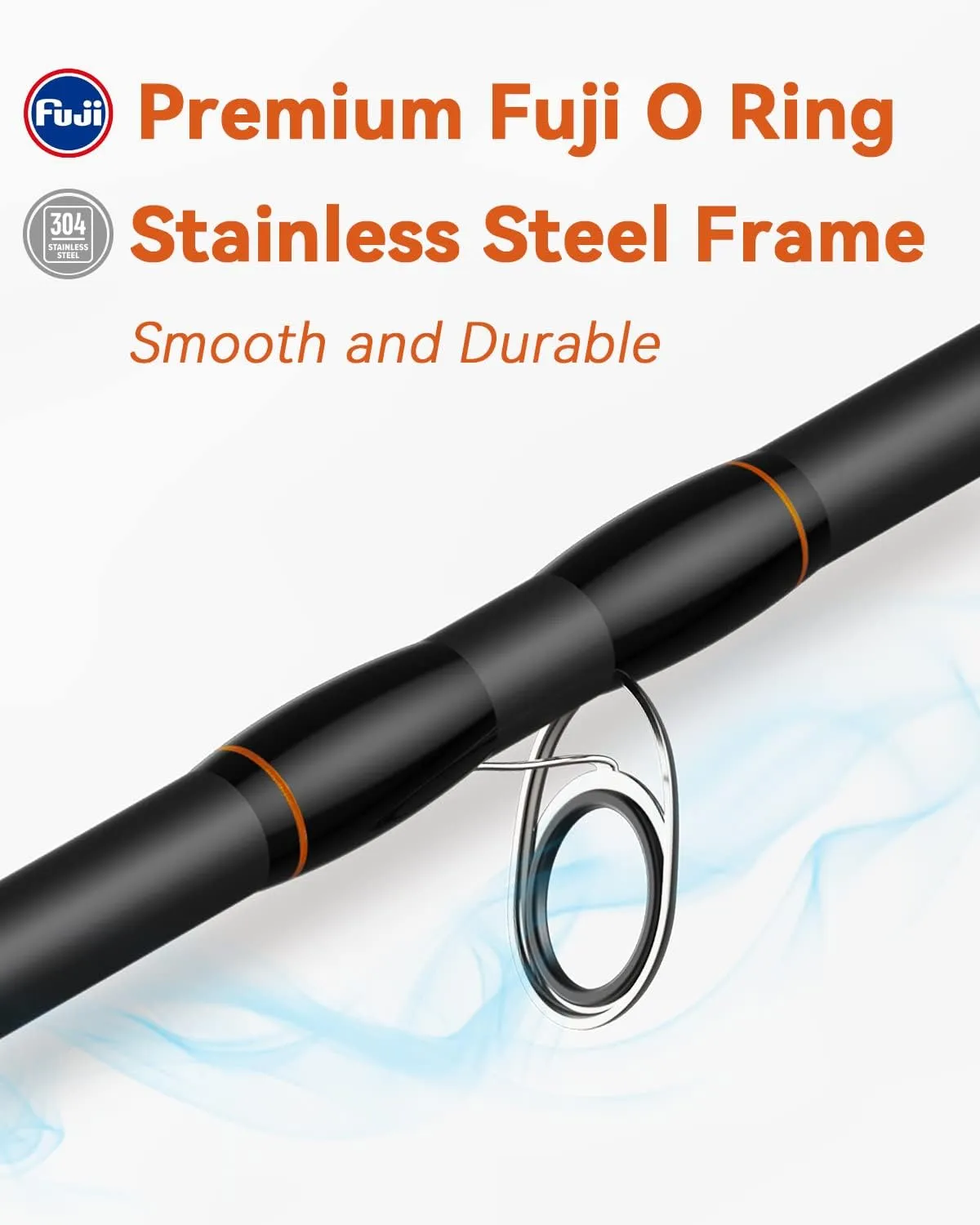 Cadence Primo Baitcasting Rod - Strong & Sensitive Fishing Rod, 40 Ton Carbon Fiber Ultralight Casting Rod with Fuji Reel Seat, Stainless Steel Guides with SiC Inserts, Freshwater Bass Fishing Pole
