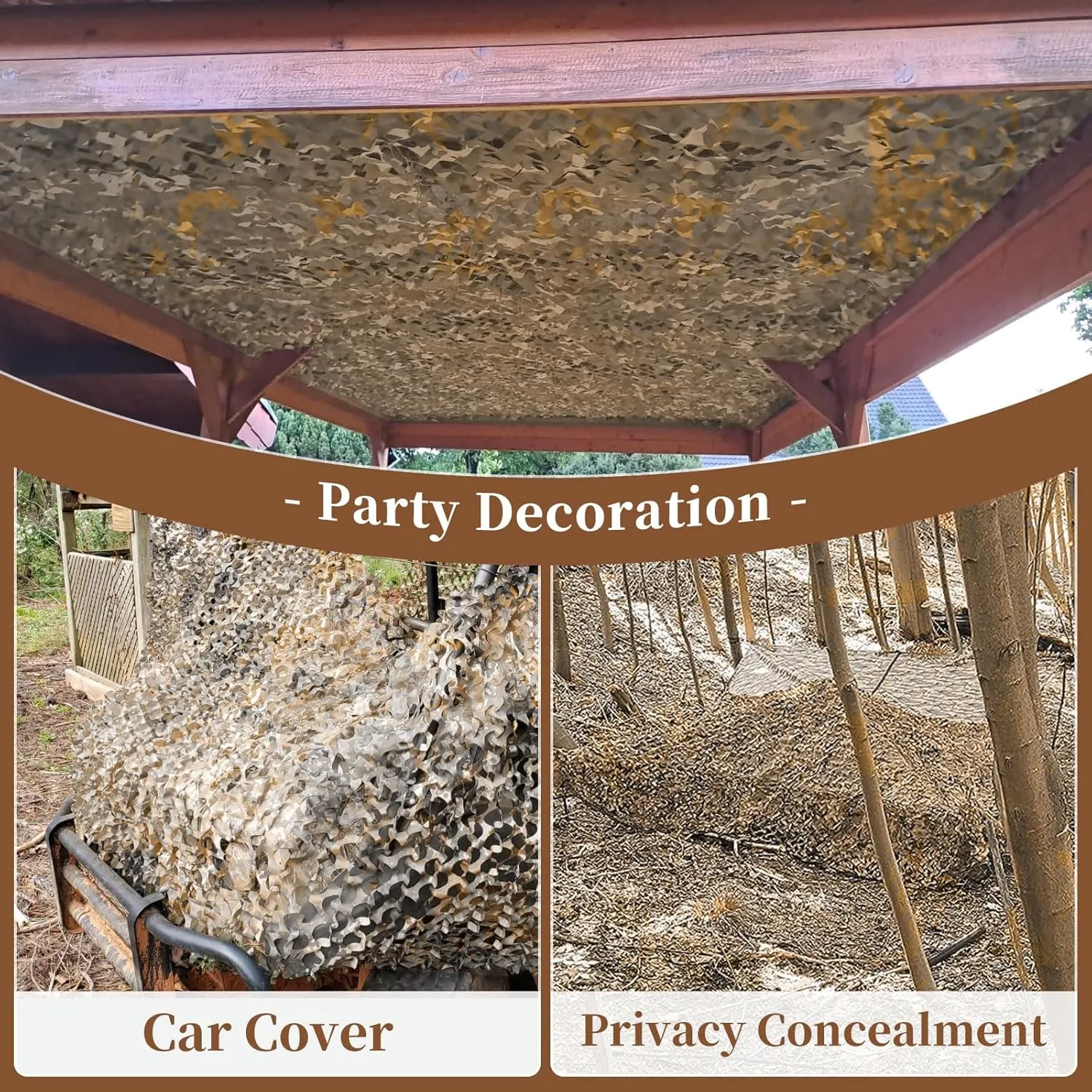 Camo Netting Camouflage Net - Bulk Roll Military Theme Party Decorations Camping Netting Camo net Sunshade Camo Mesh Tarp for Hunting Blind