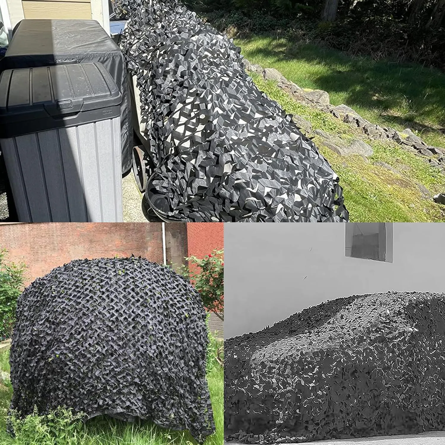 Camo Netting Camouflage Netting 20X20 10X20 10X10 Bulk Roll Burlap Camo Tarp Sunshade Net for Hunting Blind Military Dinosaur Birthday Theme Party Decoration Camping Shooting