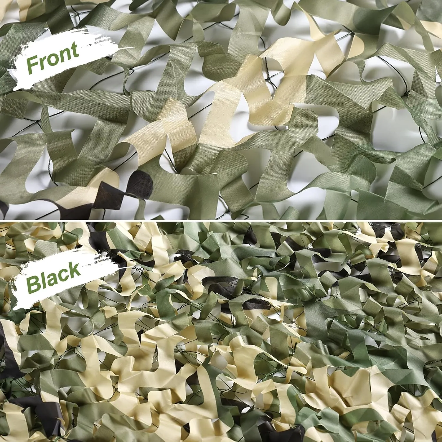 Camo Netting Camouflage Netting 6.5ft×10ft,10ft×10ft, 20ft×20ft,with Mesh Backing, Hunting Blind Nets, Sunshade Canopy, Army Tarp Fence Net for Party Decoration, Photograph and Car Cover