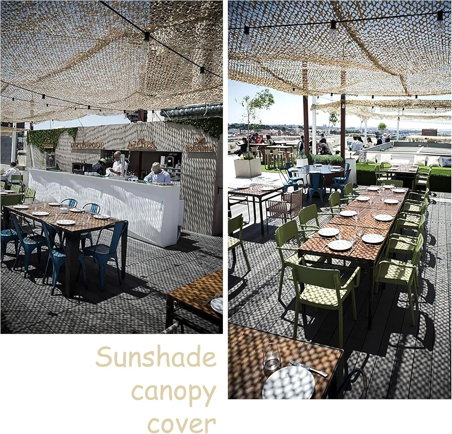 Camouflage Net Camo Netting Blinds Dual Mesh for Hunt Decor Courtyard Sunshade Camp Photo Farm Factory Shelter Car Concealment Party Exhibit Backdrop Paintball Curtain Ceiling Fence Canopy Cover