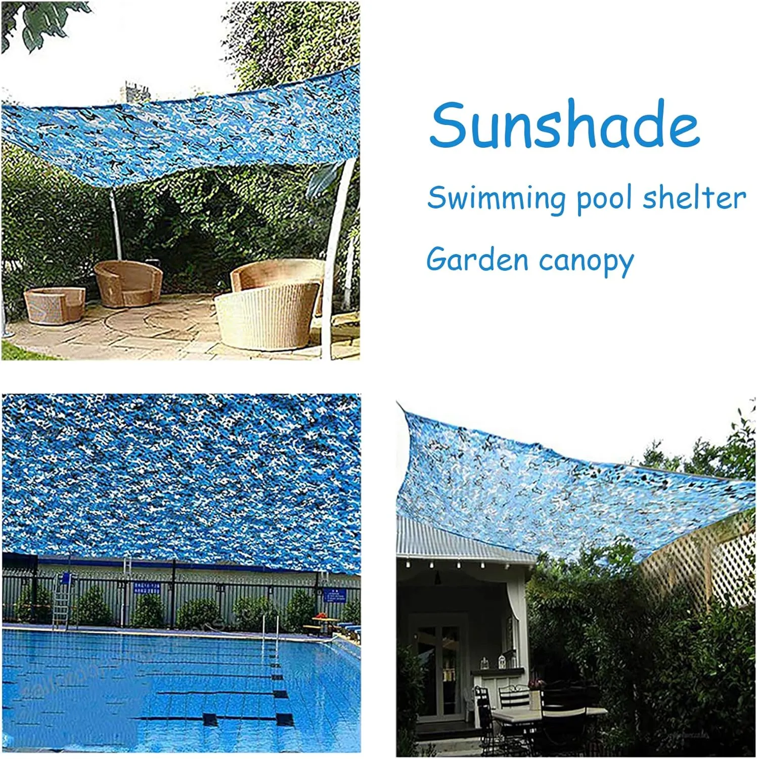 Camouflage Net Camo Netting Blinds Dual Mesh for Hunt Decor Courtyard Sunshade Camp Photo Farm Factory Shelter Car Concealment Party Exhibit Backdrop Paintball Curtain Ceiling Fence Canopy Cover