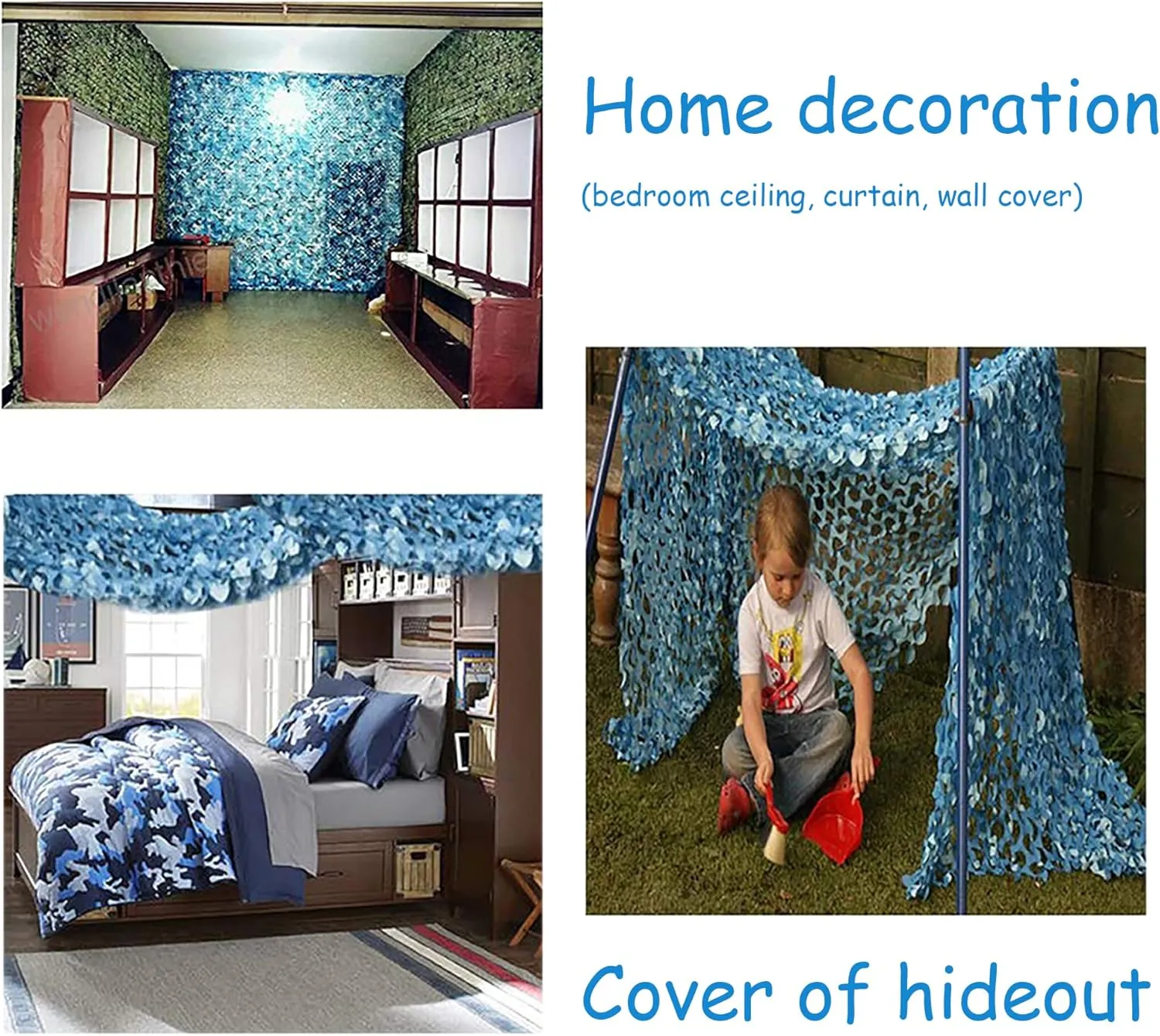 Camouflage Net Camo Netting Blinds Dual Mesh for Hunt Decor Courtyard Sunshade Camp Photo Farm Factory Shelter Car Concealment Party Exhibit Backdrop Paintball Curtain Ceiling Fence Canopy Cover